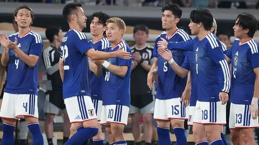 Seleção japonesa de futebol se preparando para a Copa do Mundo 2026