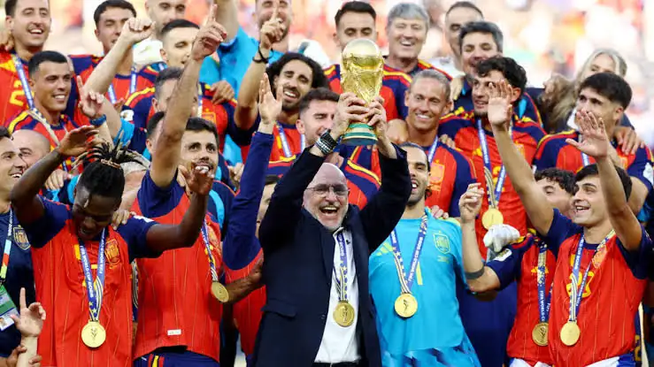 Spain World Cup 2026 Winners lifting the trophy after the final